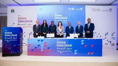 Members of the ILO delegation to the Doha Dialogue in Dar Es Salam, Tanzania. 6 October 2026