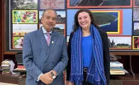 ILO Country Director with Vice-Prime Minister and Minister Coordinator for Economic Affairs and Minister of Tourism and Environment in Dili.
