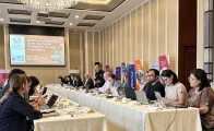 a meeting with UN officials and trade union leaders