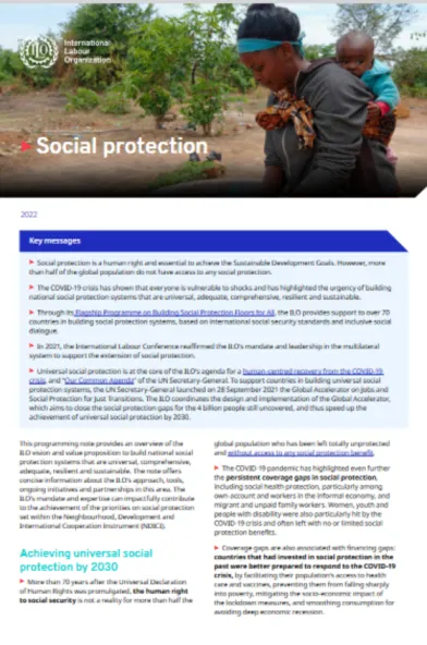  Cover image - Social protection