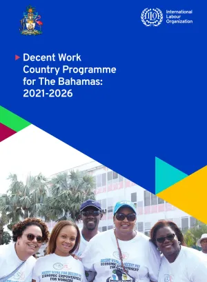 Cover for publication Decent Work Country Programme for The Bahamas: 2021-2026