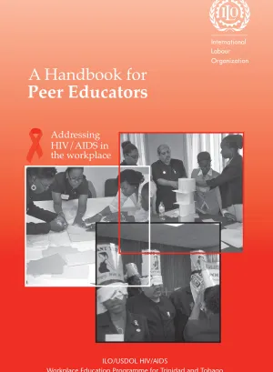 Cover for publication Handbook for peer educators : addressing HIV/AIDS in the workplace