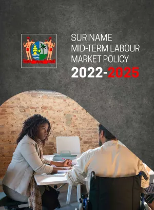 Cover for publication Suriname mid-term labour market policy, 2022-2025