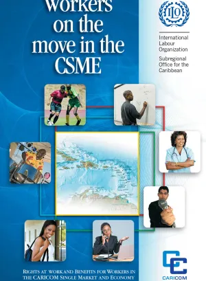 Cover for publication Workers on the move in the CSME
