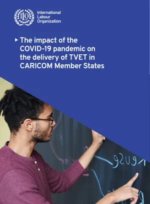 Cover for publication The impact of the COVID-19 pandemic on the delivery of TVET in CARICOM Member States