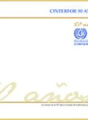 Tapa de la publicación sobre el 50 aniversario de Cinterfor