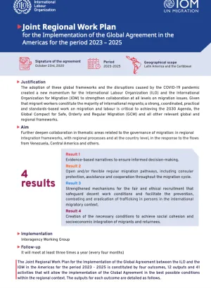 Cover_Joint Regional Work Plan_migration in the Americas
