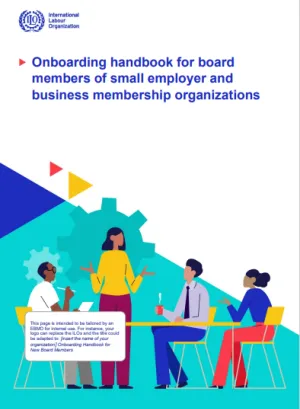 Onboarding handbook for board members of small EBMOs.