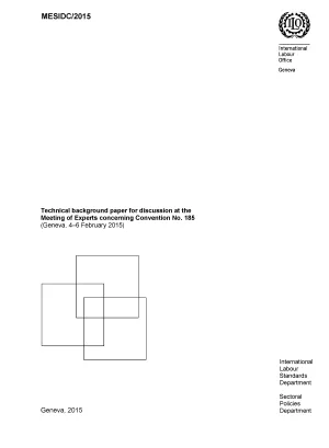 Technical background paper for discussion at the Meeting of Experts concerning Convention No. 185 - Cover