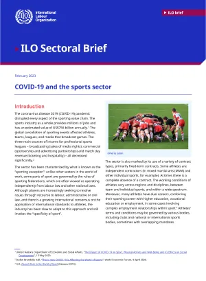 COVID-19 and the sports sector - Cover