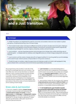  Cover image - Greening with jobs