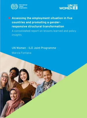 Cover for ILO UN Women Five countries Gender-responsive structural transformation report