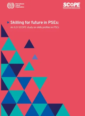 cover image of the ILO SCOPE report on skills in Indian PSEs 