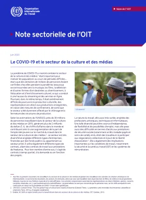 Le COVID-19 et le secteur de la culture et des médias - Couverture