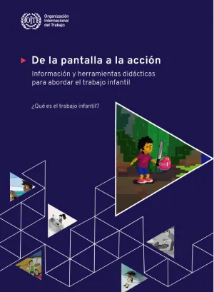 Tapa del cuadernillo "De la pantalla a la acción" 1