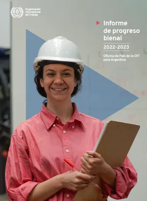 Tapa del informe de progreso bienal de la OIT Argentina para el período 2022-23