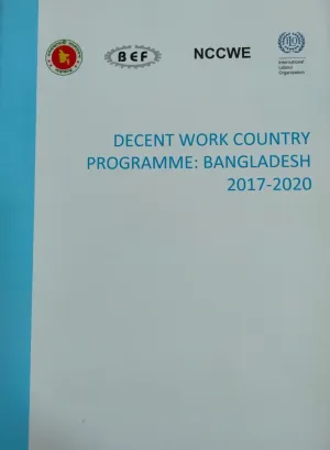 Cover page of the decent work country programme 2017-2020 for Bangladesh