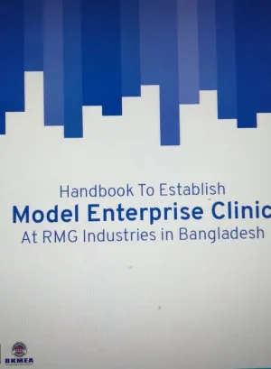 Cover page of the pictorial handbook for establishing model enterprise clinics in garment factories in Bangladesh