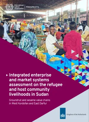 Cover for publication: "Integrated enterprise and market systems assessment on the refugee and host community livelihoods in Sudan"