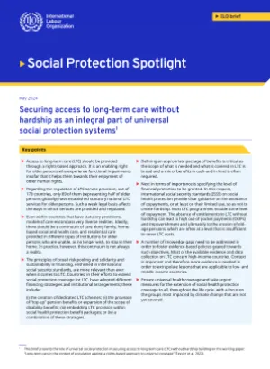 Securing access to long-term care without  hardship as an integral part of universal  social protection systems cover