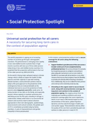 Universal social protection for all carers: A necessity for securing long-term care in the context of population ageing cover