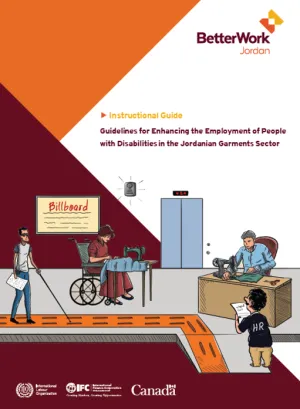 cover page of a Guidelines for Enhancing the Employment of People with Disabilities in the Jordanian Garments Sector