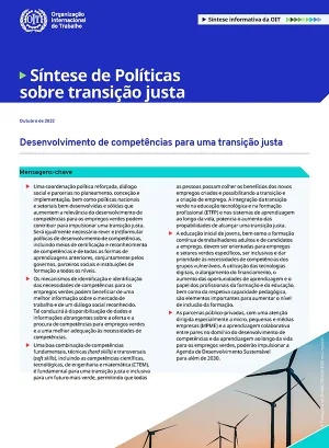 Capa da publicação Desenvolvimento de competências para uma transição justa