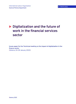 Digitalization and the future of work in the financial services sector - Cover