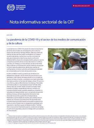 La pandemia de la COVID-19 y el sector de los medios de comunicación y de la cultura - Portada
