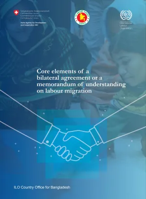 Cover page of the core elements of a bilateral labour agreements publication for Bangladesh 