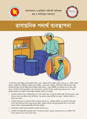 Cover page of the guidelines on chemical management at the workplace in Bangla