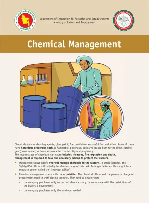Cover page of the guidelines on chemical management at the workplace