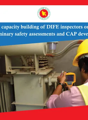 Cover page of the manual for Bangladesh's safety inspectors