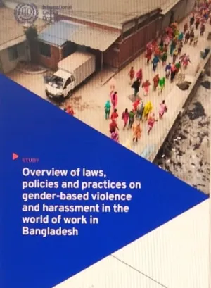 Cover page of the report on laws, policies and practices relating to C190 in Bangladesh