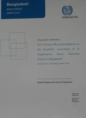 Cover page of the full report of the ILO Technical Recommendations on the Feasibility of EIS in Bangladesh