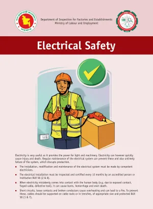 Cover page of the guidelines on electrical safety in factories