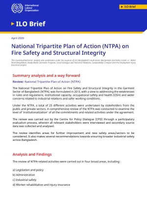 Cover page of the brief on Bangladesh's fire safety and structural integrity