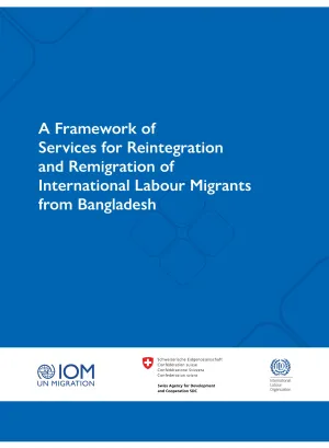Cover page of the labour re-integration and re-migration Bangladesh publication