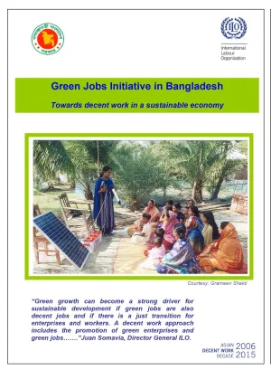 Image of the fact sheet of the green jobs' initiative in Bangladesh
