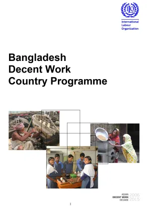 Cover page of the Bangladesh decent work programme brochure 2006-2009
