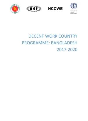 Cover image of the Bangladesh Decent Work Country Programme document for 2017-2020