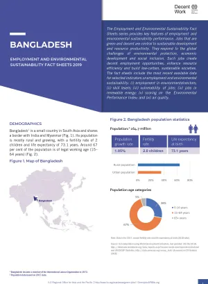 Cover of the employment and environmental sustainability in Bangladesh fact sheet