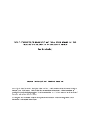 Image of the top page of the comparative review of Bangladesh's laws on indigenous and tribal peoples