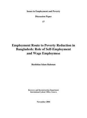 Cover page of the self-employment as a pathway out of poverty in Bangladesh working paper