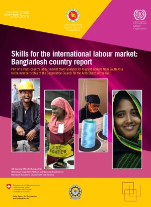 Cover of the Bangladesh report on skills for the international labour market 