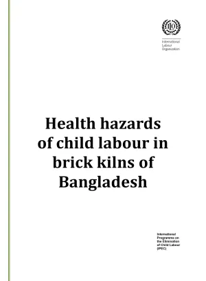 Cover page of the report on hazards associated with children working in brick kilns