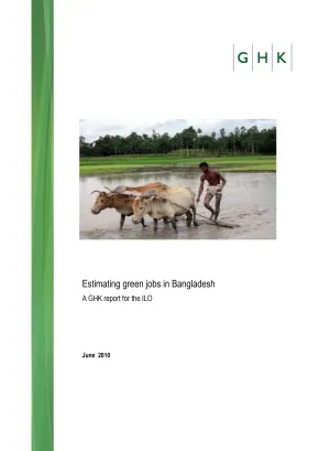 Cover of a report estimating the green skills in Bangladesh
