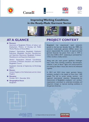 Image of the improving working conditions in Bangladesh project fact sheet