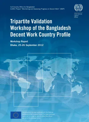 Cover of validation report of the decent work country profile
