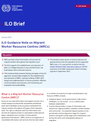  cover_ILO Guidance Note on Migrant Worker Resource Centres (MRCs)